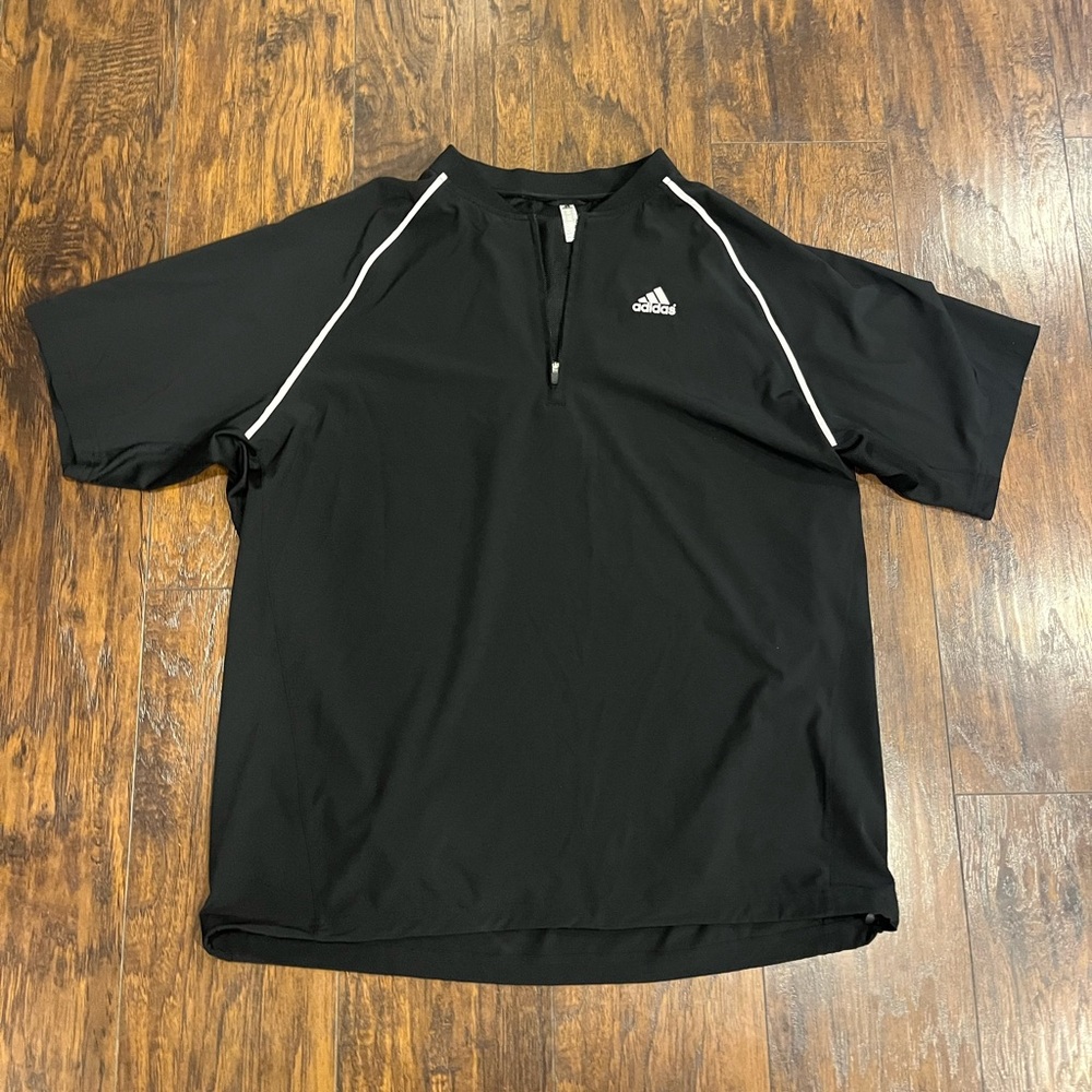 Adidas Black Mesh Activewear Shirt